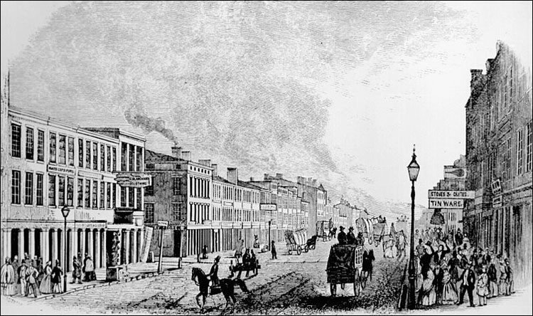 Главная улица Луисвилла в 1846 году
